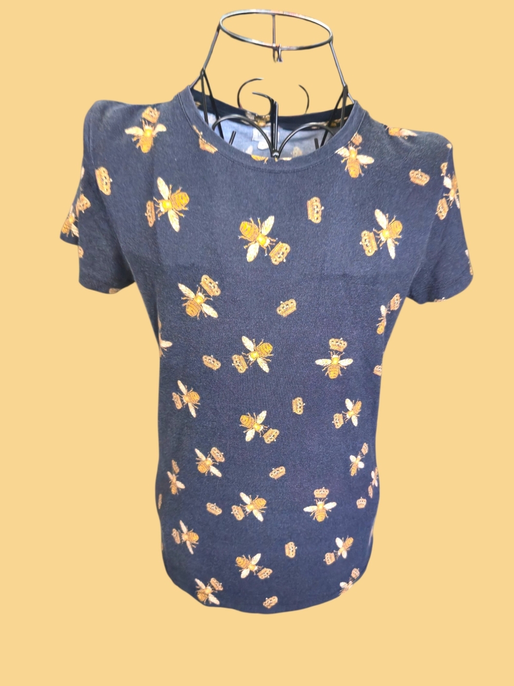 L'Agence Navy Bee Print Tee